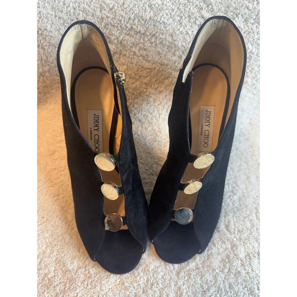 Jimmy Choo Black Suede Pointed Toe Pumps - Women's Size 9 EU 39